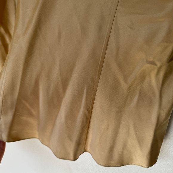 Vintage Silk Square Neck Champagne Tank Top - Picture 6 of 9